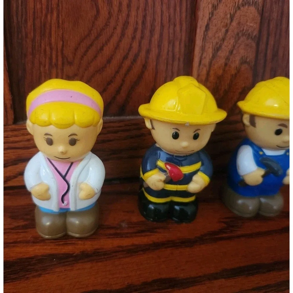 Lot‎ of 3 Vintage Toy People Figures Nurse Fireman Handyman